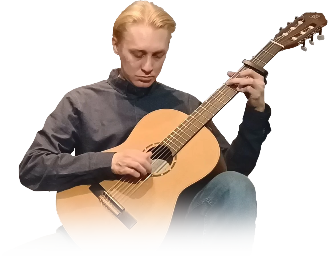 Jesse playing guitar